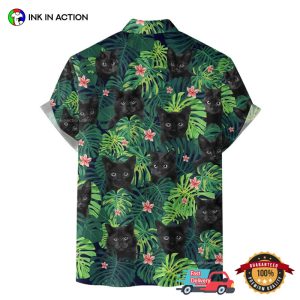 Tropical Cat Funny Hawaiian Shirts, Cat Lover Gift Hawaiian T-shirts