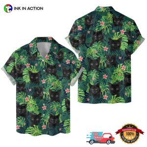 Tropical Cat funny hawaiian shirts Cat Lover Gift hawaiian t shirts 5 Ink In Action