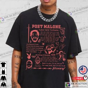 Twelve Carat Toothache Tour 2023 Posty Shirt post malone tour merch 1 Ink In Action