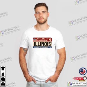 United States Of America, Illinois State T-Shirt, Chicago Illinois Souvenirs
