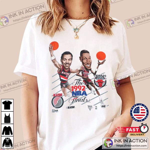 Vintage 1992 NBA Finals Caricature T-shirt