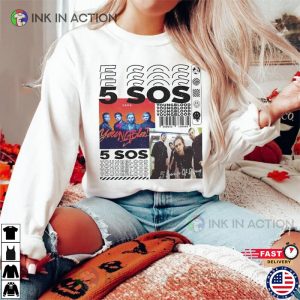 Vintage Bootleg 5 Seconds Of Summer Merch 5SOS Graphic Tee 90s 1 Ink In Action