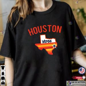 Vintage Houston Baseball Team City Map american baseball Shirt 1 Ink In Action