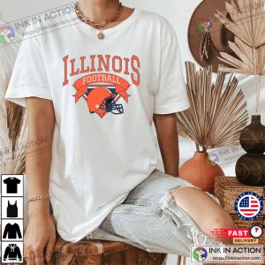 Vintage Illinois Football Shirt Urbana Champaign 3 Ink In Action