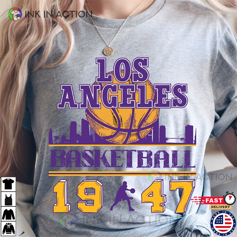 Vintage Los Angeles Lakers T-Shirt, NBA Los Angeles Lakers - Ink In Action