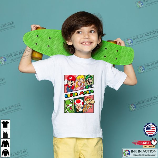 Vintage Super Mario And Luigi Tee Mario Kid Shirt