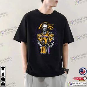 Warren Lotas CIty of Angeles Lakers NBA T shirt 3 Ink In Action