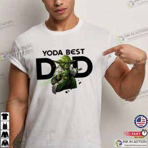 Yoda Lightsaber best dad Star Wars fathers day t shirt Ink In Action