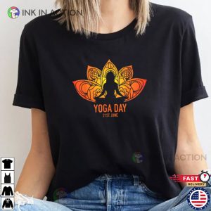 Yoga Day 21st June Yoga Lover T Shirt 2 Ink In Action