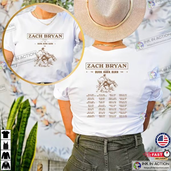 Zach Bryan The Burn Burn Burn Tour 2023 Shirt