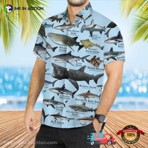 all types of sharks Sharks summer hawaiian Shirt 2 Ink In Action