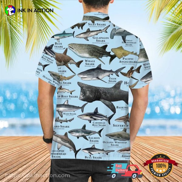 All Types Of Sharks Sharks Summer Hawaiian Shirt