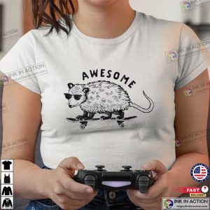 Awesome Possum Funny Cool 90s Retro Animal Lover Graphic Tee