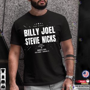 billy joel and stevie nicks dallas 2023 tour att stadium Concert Shirt 2 Ink In Action