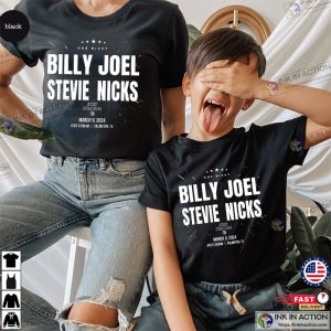 billy joel and stevie nicks dallas 2023 tour att stadium Concert Shirt 3 Ink In Action