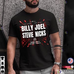 billy joel and stevie nicks tour 2023 Two Icon One Night ohio stadium concert T Shirt Ink In Action