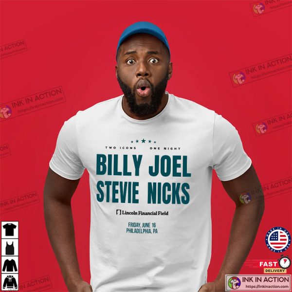 Billy Joel Stevie Nicks Philadelphia Tour 2023 T-shirt