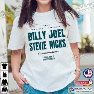 billy joel stevie nicks philadelphia Tour 2023 T shirt 3 Ink In Action