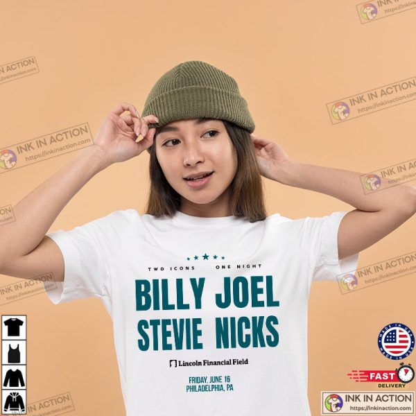 Billy Joel Stevie Nicks Philadelphia Tour 2023 T-shirt