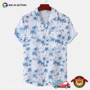 coconut palm pattern hawaiian t shirts Ink In Action