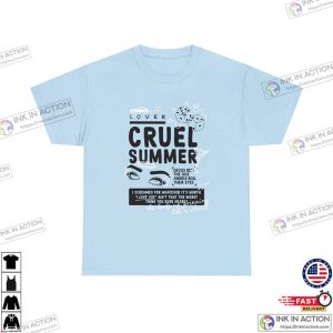 cruel summer taylor swift Lover Taylor Swift Graphic T shirt 4 Ink In Action