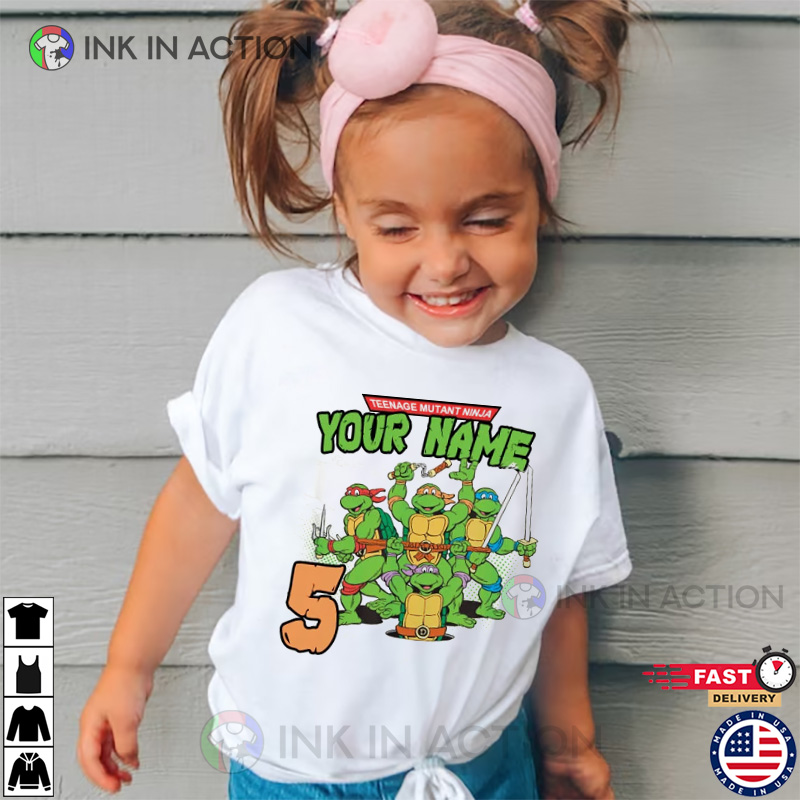 Teenage Mutant Ninja Turtles, TMNT, Shirt Name and Birthday Number