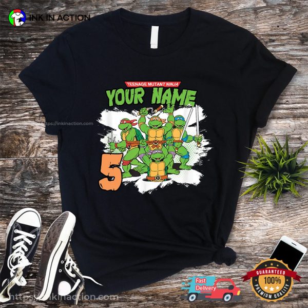 Custom Birthday Shirts, Teenage Mutant Ninja Turtle Original Comic Theme Birthday Shirt