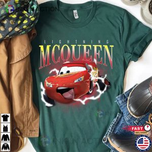 disney pixar cars Lightning McQueen Portrait 90s Graphic T Shirt 2 Ink In Action