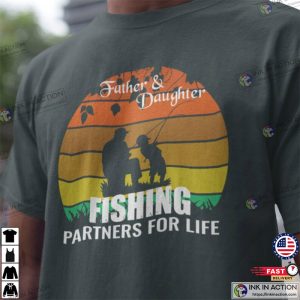 father daughter Fishing Graphic Tee Ink In Action