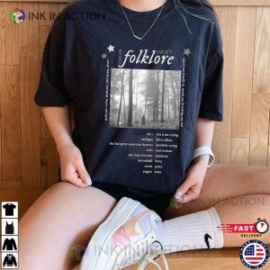 folklore tracklist folklore Album by Taylor Swift Comfort Colors Shirt 2 Ink In Action