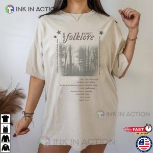 folklore tracklist folklore Album by Taylor Swift Comfort Colors Shirt 3 Ink In Action