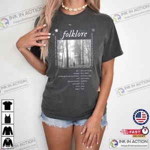 folklore tracklist folklore Album by Taylor Swift Comfort Colors Shirt Ink In Action