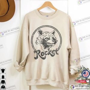 guardians of the galaxy raccoon Rocket Circle Portrait T Shirt 3 Ink In Action