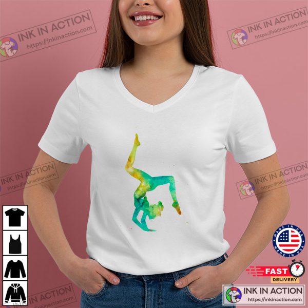 Gymnastics Shirts, Little Girls Gymnastics Art Tee