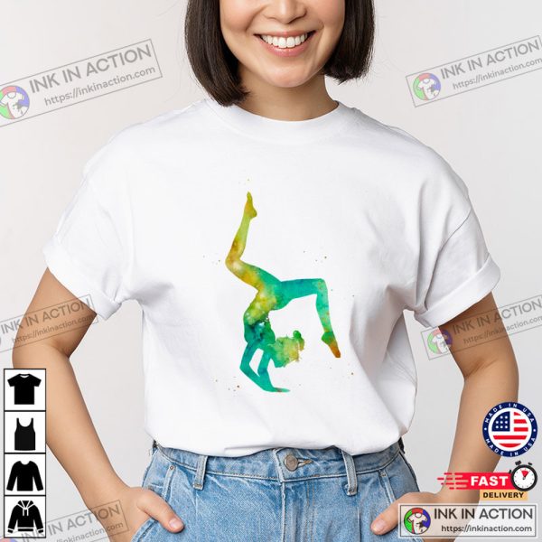 Gymnastics Shirts, Little Girls Gymnastics Art Tee