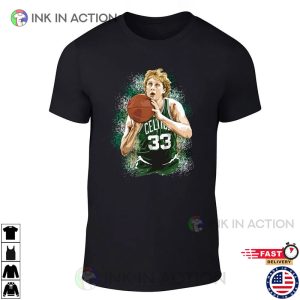 larry bird celtics Spray Paint Style T shirt 4 Ink In Action 1