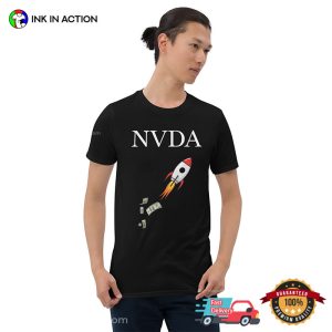 nvidia stock forecast NVDA Stock Ticker T Shirt 2 Ink In Action