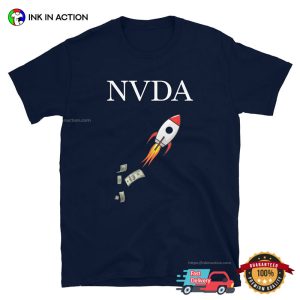 nvidia stock forecast NVDA Stock Ticker T Shirt 3 Ink In Action