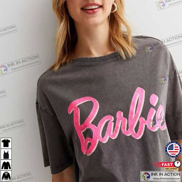 Pink Barbie Logo Comfort Colors T-Shirt