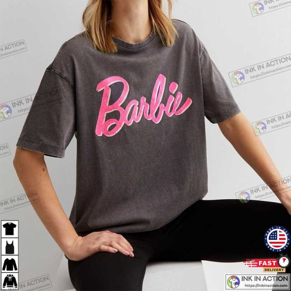 Pink Barbie Logo Comfort Colors T-Shirt