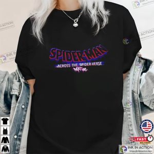 spider man across The Spider Verse Trending T Shirt 3 Ink In Action