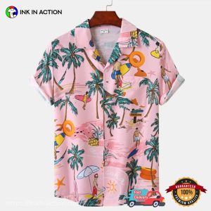 summer beach Coconut Palm Tree hawaiian t shirts Ink In Action