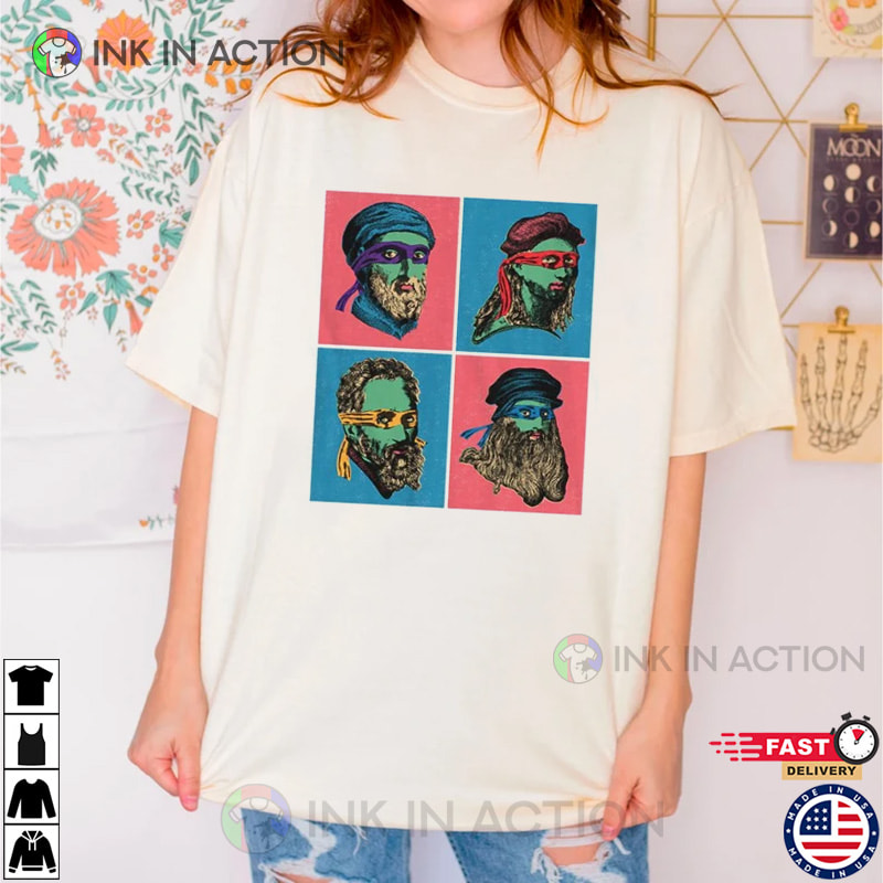 Teenage Mutant Ninja Turtles T-shirt, Funny Artists Ninja Turtle