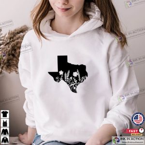 texas region map Floral texas tshirts 3