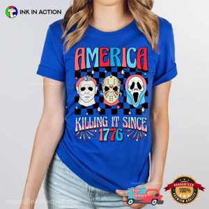 4th of July America Killin It Since 1776 horror movie shirts 2 Ink In Action