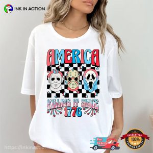 4th of July America Killin’ It Since 1776 Horror Movie Shirts