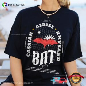 ACOTAR Bat Boys Band T-Shirt, Cassian Azriel Rhysand Velaris Night Court Merch