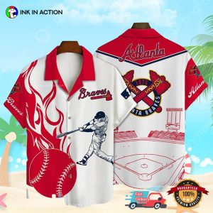 Atlanta Braves Major League Baseball, MLB Braves Hawaiian Shirt