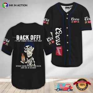 Achmed Back Off With Coors Banquet Baseball Jersey
