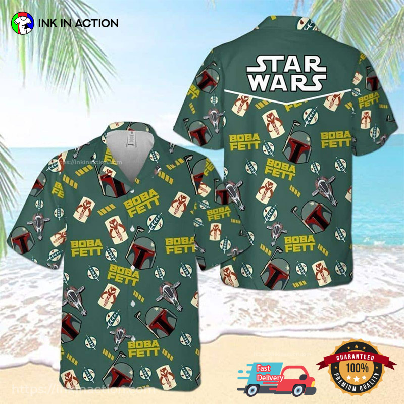 Boba Fett Mandalorian Hawaiian Shirts, Star Wars Hawaiian Shirts